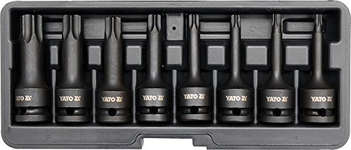 YATO 8 Tlg. Profi Schlagschrauber Kraftschrauber Einsätze Torx Stecknüsse 1/2'