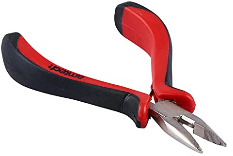 Amtech Mini Long Nose Pliers, Drop Forged Steel, Spring-Loaded, Two-Tone Grips (Pro)
