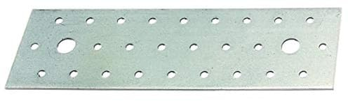 Alberts 331955 Lastrina di giunzione multiforo, Acciaio, 200 x 60 mm / 25 pz