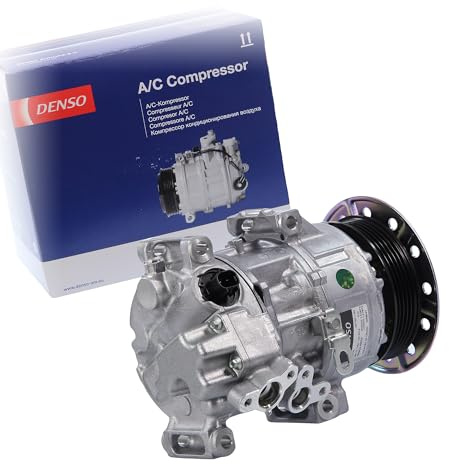 DENSO DCP50122 Compresseur de clim 5SE12C ND-8 R134a Compatible avec TOYOTA COROLLA Verso ZER, ZZE12, R1 AVENSIS Break T25 AVENSIS T25 AVENSIS A trois volumes T25