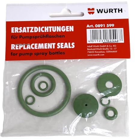 Würth Pumpsprühflaschen Dichtungssatz aus Viton Ersatzdichtung Dichtung Ersatzteil 0891599 - nicht für acetonhaltige Flüssigkeiten geeignet