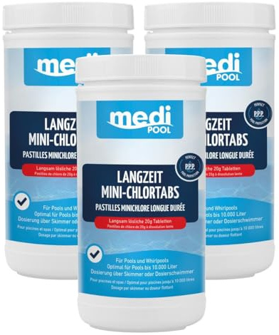 mediPOOL Langzeit MiniChlorTabs 20g, 3X 1 kg
