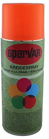 Sparvar 6001029 Leuchtrot, Kreidespray, 400 ml, NEON, mit Überkopfdüse