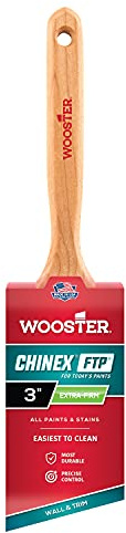 Woosterborste 4410-3 Chinex FTP vinkelskärp målarborste, ingen, 7,6 cm, vit