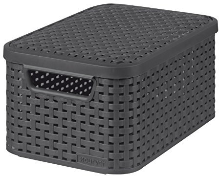 CURVER, Curver Caja de almacenamiento, polipropileno, negro, 29 x 20 x 14 cm