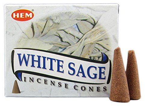 HEM Conos de incienso – White Sage o salvia blanca – Lote de 3 cajas de 10 conos – Envío gratuito