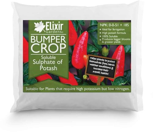 Elixir Gardens Soluble Sulphate of Potash/Potassium Sulphate SOP Fruit Berries Tomato Fertiliser | Available qty from 1kg to 25kg | (10kg)