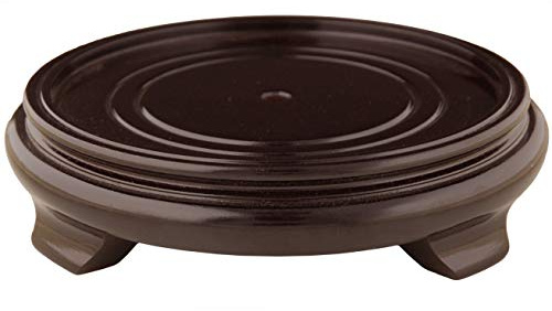 Red Lantern Rosewood Pedestal Stand - (Size 7.5 in. Base Diameter)