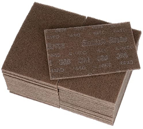 Scotch-Brite Heavy Duty Hand Pad - Hand Sanding Pad - Metal Deburring and Finishing Pad - Coating and Corrosion Removal - 6 x 9 - 7440B