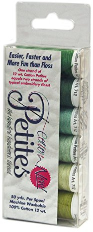 Sulky Sampler 12wt Cotton Petites, Greens Assortment, 6-Pack