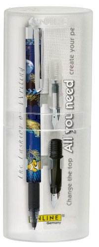 Online 07592 College Set - All you Need mit Rollerball, Füller und Best Writer, Motiv - Ocean, 1.4 mm
