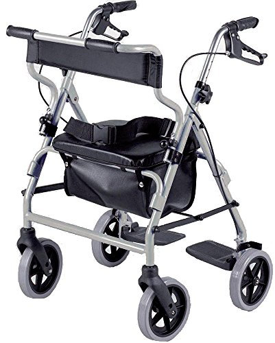 Nottingham Rehab Supplies (NRS) NRS Healthcare 2-in-1-Rollator und Stuhl für unterwegs