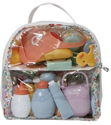 JC Toys Baby Doll Nursery 20 Piece Accessory Bag Berenguer Boutique! | Fitst Most Dolls | Nursery Accessories |Ages 2+