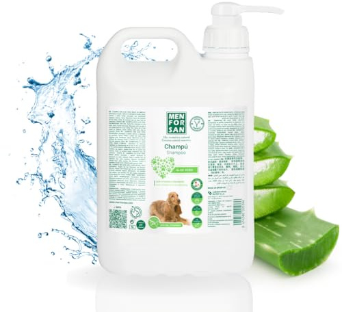 Menforsan Aloe Vera schampo för hundar | Fuktar intensivt | Anti-irritation och anti-eksem-effekt | 100% naturlig | ört| 5 l