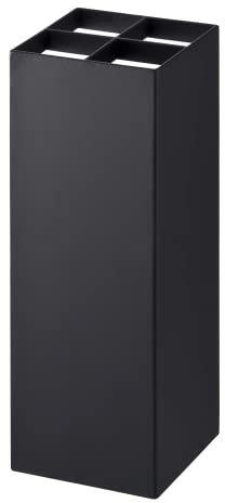 Yamazaki 6719 SMART Schirmständer, schwarz, Stahl/Polypropylen, minimalistisch, 11 x 11 x 30 cm