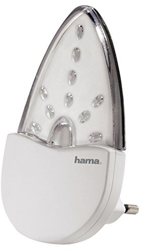 Hama Veilleuse nocturne Amber (LED pour la chambre d'enfants, économie d'énergie, seulement 0,2 W, lampe d'orientation pour couloir et cave, éclairage d'ambiance, lampe de nuit, fiche Euro) Ambre