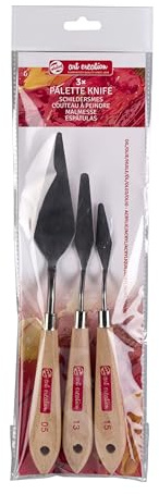 Talens Art Creation - 3 Piece Metal Palette Knife Set - Perfect for Oil & Acrylic - Expressive & Structured Painting
