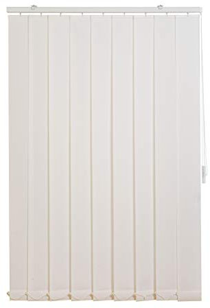Sunlines HW5000 Vertikaler Lamellenvorhang Fixmaß, Stoff, weiß, 100 x 250 cm