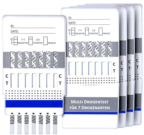 2 x One+Step, test rapido antidroga (test multi-droga a 7 parametri). Per cocaina, cannabinoidi, metanfetamina, oppiacei, anfetamina, EDDP, benzodiazepine.