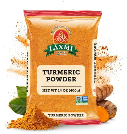 Laxmi Turmeric Powder - 14oz (400g) | Nutrient-Rich Natural Turmeric Powder | Non-GMO certified | Guaranteed Quality and Taste