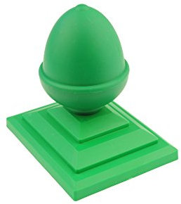 Linic UK Made Acorn Top Fence Finial x 8 & 4 x 3 Fence Post Cap. Rot Proof, UK Made. (GT0068) Free UK Delivery (Green)