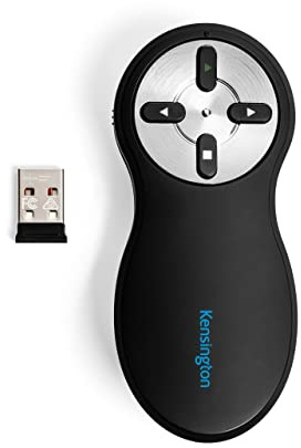 Kensington Non-Laser Wireless USB Presentation Clicker, Compatible with Windows & macOS - 20m Range (K33373EU)