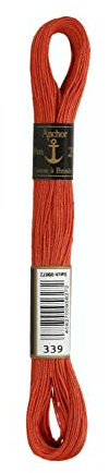 Anchor 4386025-00339 Stickgarne, 100% Baumwolle, 339, 4-fädig, Stärke 25, 30m, 3 Gramm