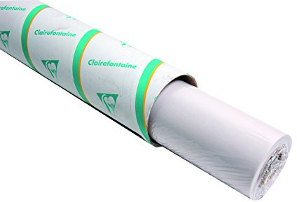 Clairefontaine 96518C Rolle Transparentpapier, 90 cm x 20 m, 90/95g, ideal für technische Zeichnen, 1 Rolle