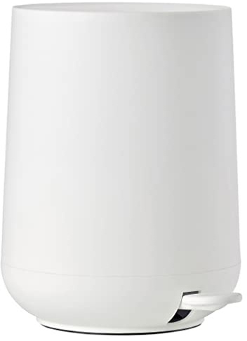 Zone Denmark Nova Bathroom Bin, Cosmetic Bin, Bathroom Waste Bin, Diameter 23 cm, Height 29 cm, Capacity 5 Litres, White