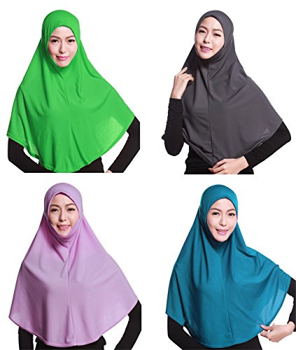 GladThink 4 X Full Cover Frauen Muslim Hijab Caps Islamische Schals