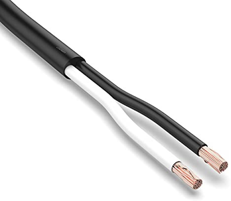 Automotive Multicore Cable Trailer Cable 5m, 10m, 20m or 50m choice: (10m metre, 2 Core 2 x 0.5 mm² round cable 2x AWG 21)