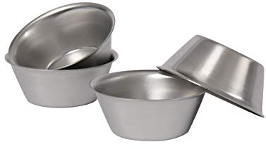 Artame 32204 Pastel de nata – Juego de 4 moldes en acero inoxidable