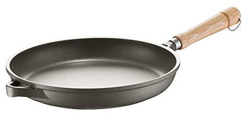 Berndes Bratpfanne Bonanza Induktion 28 cm, allherdtauglich, Pfanne mit 3-lagiger Antihaftversiegelung und Holzgriff, robuster Aluguss, antihaft beschichtet, Schwarz
