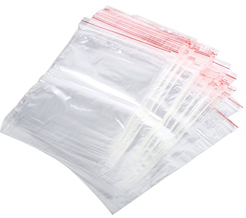 Lot de 100 Sachets à Fermeture Zip Sachets Plastique Alimentaire 13 x 19 CM
