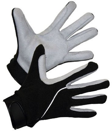 Kerbl 326769 Handschuhe mit Fleecerücken, Gr. XL, schwarz / grau