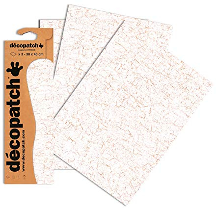 Décopatch Papier No. 444 (weiß gold, 395 x 298 mm) 3er Pack