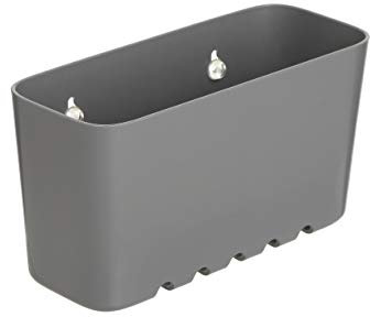 TATAY Duschregal Ohne Bohren Rechteckig | Mit Saugnäpfen | Tragkraft 1,5 kg | Polypropylen Feuchtigkeitsbeständig | Kleines Format | 20 x 8,5 x 11 cm – Modell Standard – Grau