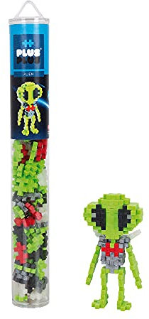 Plus-Plus 9604246 Kreativ-Bausteine Tube, Alien, Geniales Konstruktionsspielzeug, 100 Teile