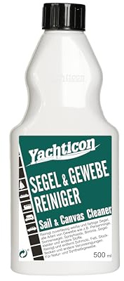 Yachticon Segel und Gewebe Reiniger 500ml, Reinigungsmittel für Persenning, Markisen, Sonnensegel, Zelte, Bootstuch, Fleckenentferner gegen Schmutz, Stockflecken, Schimmel, Bootpflege