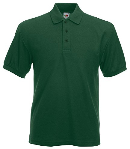 Fruit of the Loom 65/35 - Polo à Manches Courtes - Homme (L) (Vert Bouteille)