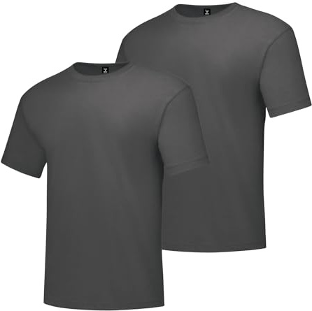 Hanes mens Hanes Men's Beefy Tall Short Sleeve Tee Value Pack (2-pack) T Shirt, Charcoal Heather, XX-Large Tall US