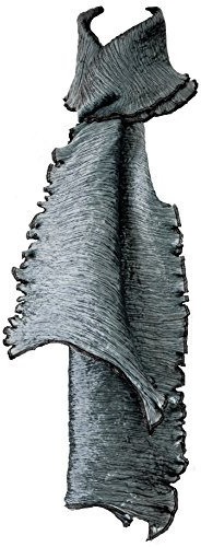 CCcollections Luxuriöser großer Faltenschal und Schal aus reiner Seide in atemberaubenden Farben (Smoky Grey)