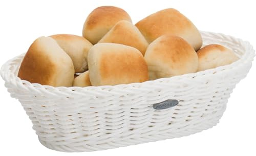 Westmark Cestino da tavola, Adatto per Hotel e ristoranti, Ovale, Circa 23,5 x 16 x 6,5 cm, in Fibra Sintetica, Saleen Coolorista Edition, Bianco, 02087310101