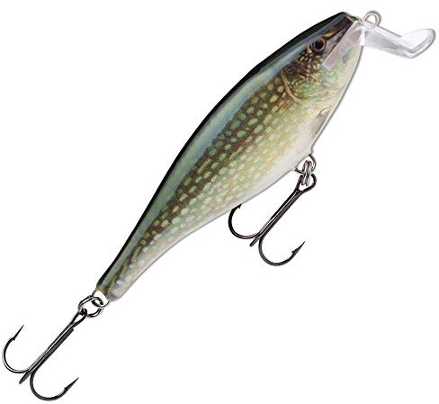 Rapala - Super Shad Rap Angelköder - Angelzubehör mit Balsakörper - Süßwasser Spinnköder - Hergestellt in Estland - Hot Pike