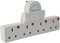 Pro-Elec 4 Gang Adaptor Switch, PL10031