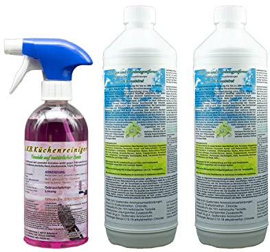 A.K.B. Algen- und Grünbelagentferner 20-Fach Konzentrat bis 600m², Grabsteinbreiniger, 0197 (2x1 Liter Flasche + 1 Probe)