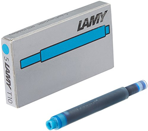 Lamy T10 - Fountain Pen Ink Cartridges (Pack of 5) blue turquoise