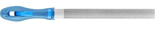 Klipp 1 Typ Halvrund Fil, 250mm Längd, Silver/Blå