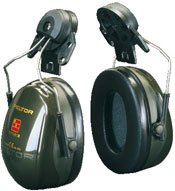 3M H520P3H-410-GQ Peltor Optime II Ear Muff, Helmet Mounted, Green