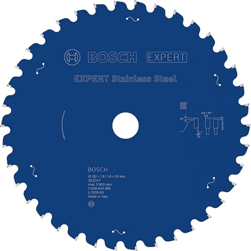 Bosch 1x EXPERT Stainless Steel-cirkelsågklinga för handhållna metallsågar | för Rostfritt stål, Ø 192 mm, Tillbehör Handhållen nätdriven geringssåg